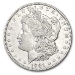 1901 Morgan Dollar - Almost Uncirculated Details - Clea