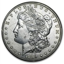 1889-S Morgan Dollar - Uncirculated Details - Obverse S