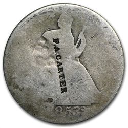 1853 Seated Liberty Half Dollar Counterstamped - F.A. C