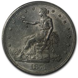 1874-CC Trade Dollar Almost Uncirculated-53 PCGS