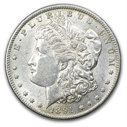 1891-CC Morgan Dollar - Almost Uncirculated-58