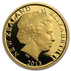 2013 Kiwi Treasures $10 Tane Mahuta 1/4 oz Gold (W/Box
