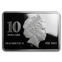 Fiji 2012 1 oz Proof Silver $10 Cities at Night - Paris