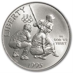 1995-S Olympic Baseball Half Dollar Clad Commem MS-69 P