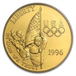 1996-W Flag Bearer - $5 Gold Commemorative - MS-69 PCGS