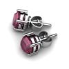 Image 1 : Ruby 1.30ctw Earring 14kt White Gold