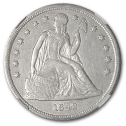 1842 Liberty Seated Dollar Extra Fine-45 NGC
