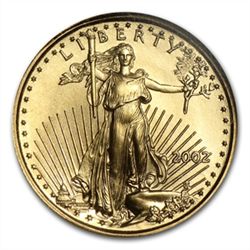 2002 1/10 oz Gold American Eagle MS-70 NGC