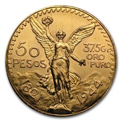 Mexico 1944 50 Pesos Gold Coin (AU/BU)