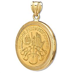 2014 1/4 oz Gold Philharmonic Pendant (Diamond-Prong Be
