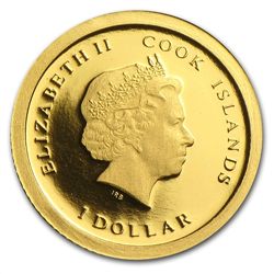 Cook Islands 2013 Proof Gold $1 SS Republic 1853-1865