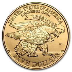 1995-W Olympic Stadium - $5 Gold Commem - BU (w/Origina