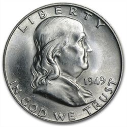 1949-D Franklin Half Dollar (FBL) - Brilliant Uncircula