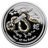 Image 1 : 2013 1/2 oz Silver Year of the Snake Proof Colorized Co