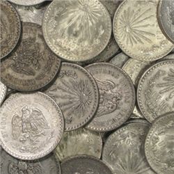 1920-1945 Mexican Silver 1 Peso Silver Cap&amp;Ray Avg