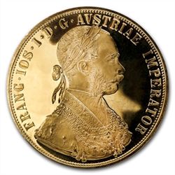 Austria 1915 Gold 4 Ducat AU/BU AGW .4438