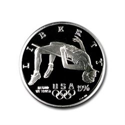1996-P Olympic High Jump $1 Silver Commem - PR-69 DCAM