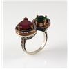 Image 1 : Natural Stone Statement Victorian Design Ring