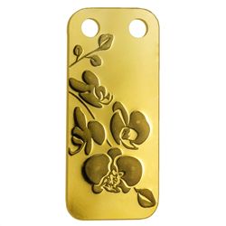 Orchid - 1/5 oz Proof Gold Pamp Ingot Pendant