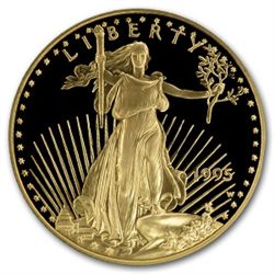 1995-W 1/2 oz Proof Gold American Eagle (w/Box &amp; Co