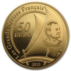 2013 1/4 oz Gold Proof Great French Ships - Pen Duick