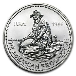 1986 (Eagle) - 1 oz Engelhard Prospector Silver Round .