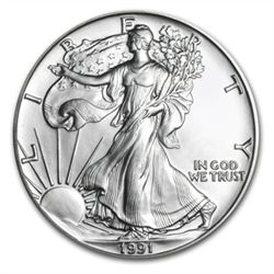 1991 1 oz Silver American Eagle (Brilliant Uncirculated
