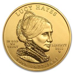 2011-W 1/2 oz Uncirculated Gold Lucy Hayes (w/Box &amp;
