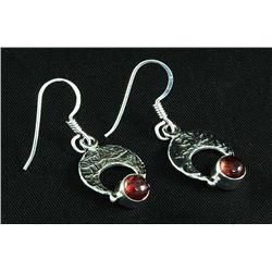 Pink Torumaline 12.90ctw Crescent Design .925 Earring