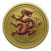 Image 1 : 2012 1/4 oz Colored Proof Gold Lunar Year of the Dragon