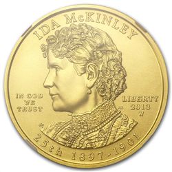 2013-W 1/2 oz Uncirculated Ida McKinley NGC MS-70 ER