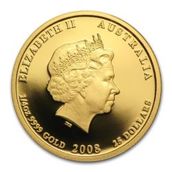 2008 1/4 oz Proof Gold Coin Year of the Mouse (Series I