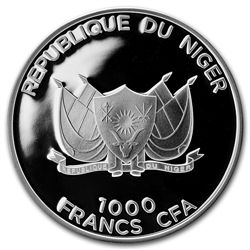 Niger 2012 Proof Silver Predator Hunters - Side Striped