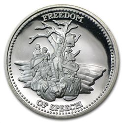 1 oz Johnson Matthey (Sealed-Freedom of Speech) Silver
