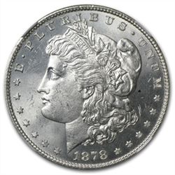 1878 Morgan Dollar - 7 TF Rev. of 78 MS-65 NGC