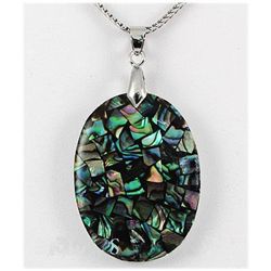 Natural 48.88ctw Mother Of Pearl Silver Pendant