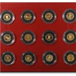 1983-1989 States of Jersey Gold Proof 12 Coin Set