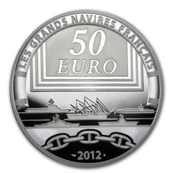 2012 5 oz Silver Proof Great French Ships - The Jeanne