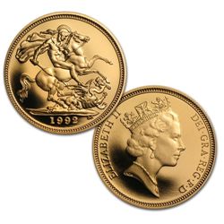 Great Britain 1992 Sovereign Gold 4 Coin Proof Set
