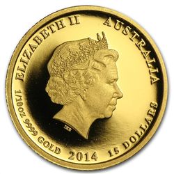 2014 1/10 oz Proof Gold Lunar Year of the Horse (SII)