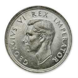 South Africa 5 Shillings Silver BU King George VI/Sprin