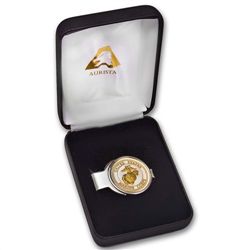 U.S. Marine Corp Medallion Nickel-Plated Money Clip