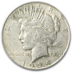 1934-S Peace Dollar Extra Fine-40 PCGS
