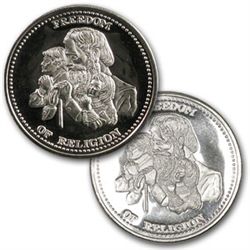 1 oz Johnson Matthey Silver Round (Freedom - The Americ