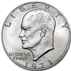 1973-S Eisenhower Dollar BU 40% Silver MS-60 - MS-65