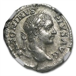 Roman Silver Denarius Emperor Caracalla (198-217 AD) NG