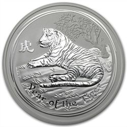2010 5 oz Silver Australian Year of the Tiger Coin (Ser