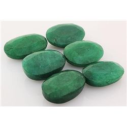 194.55ctw Faceted Loose Emerald Beryl Gemstone Lot of 6
