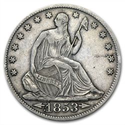 1853-O (w/ Arrows &amp; Rays) Liberty Seated Half Dolla