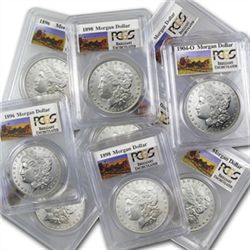 1878-1904 Stage Coach Morgan Silver Dollars by PCGS